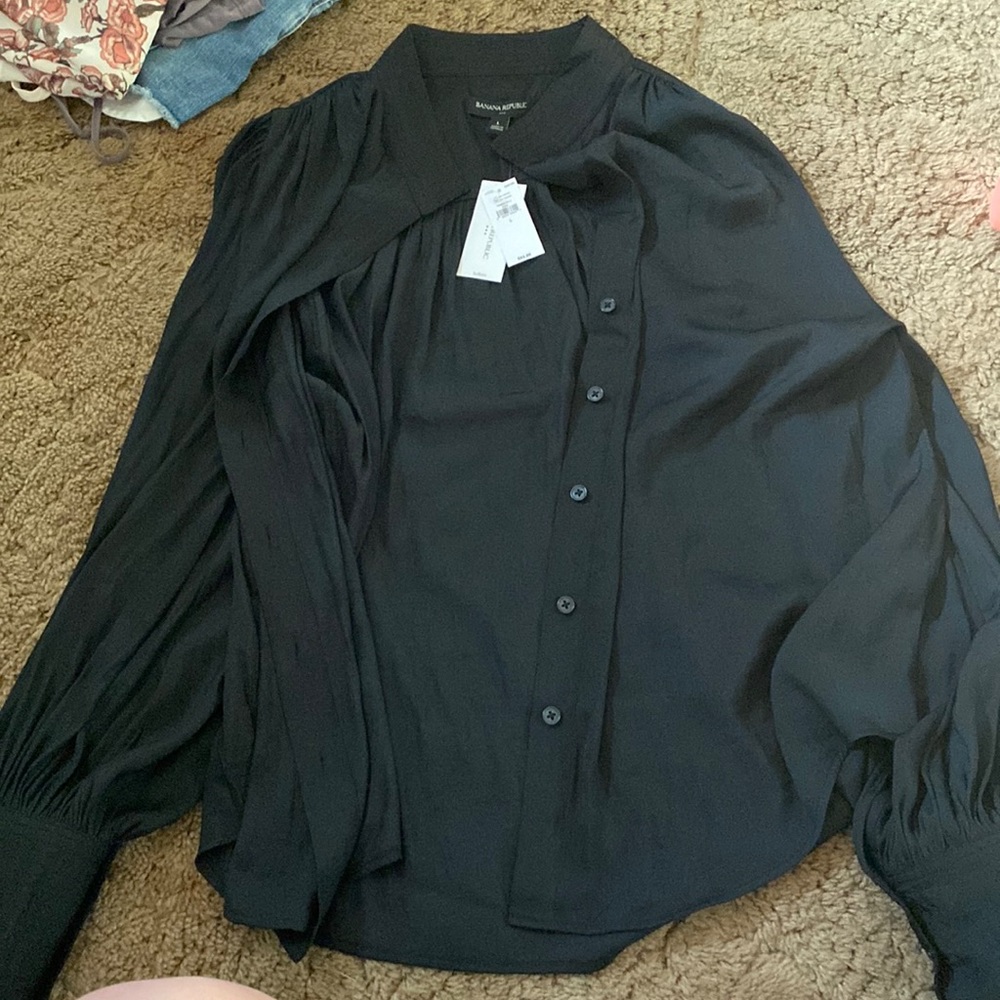Silk button up shirt
